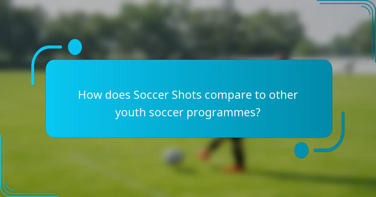 How does Soccer Shots compare to other youth soccer programmes?