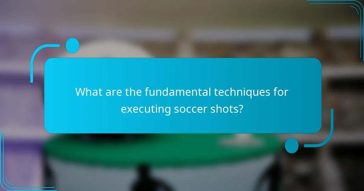 What are the fundamental techniques for executing soccer shots?