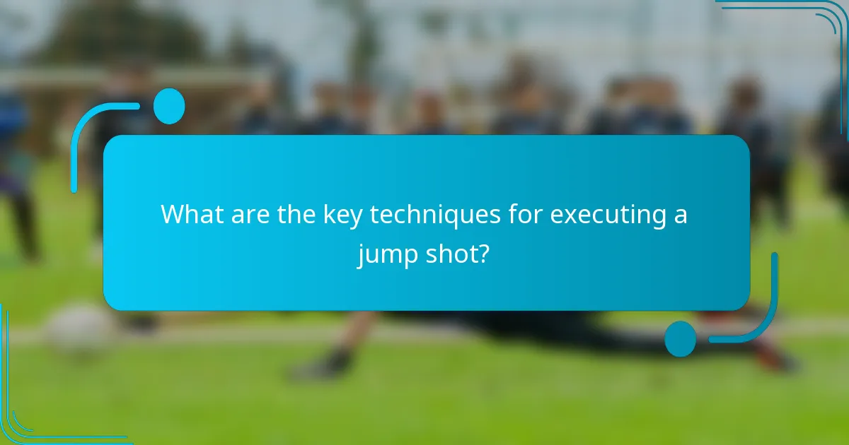 What are the key techniques for executing a jump shot?